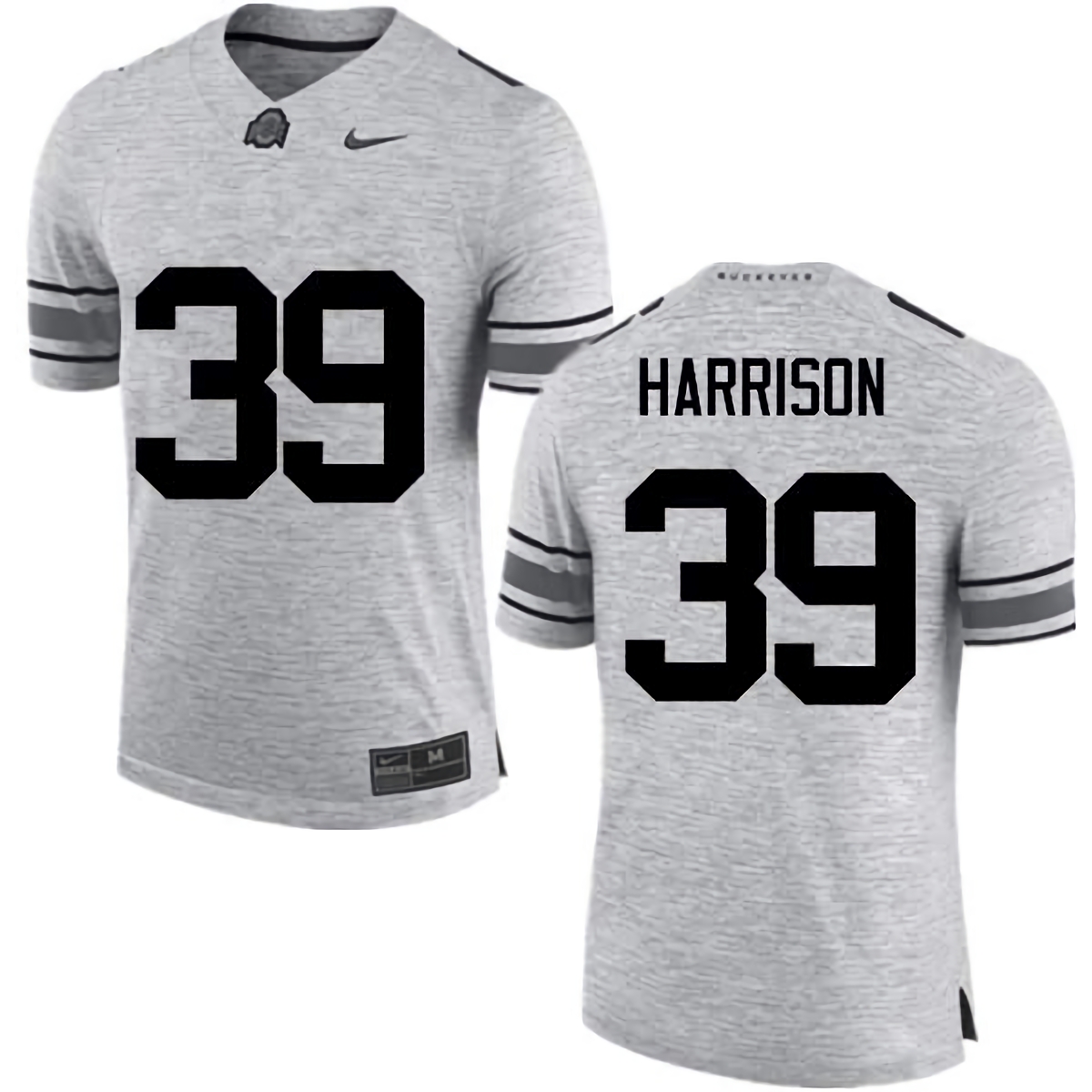 Malik Harrison Ohio State Buckeyes Men's NCAA #39 Nike Gray College Stitched Football Jersey ASV8656CY